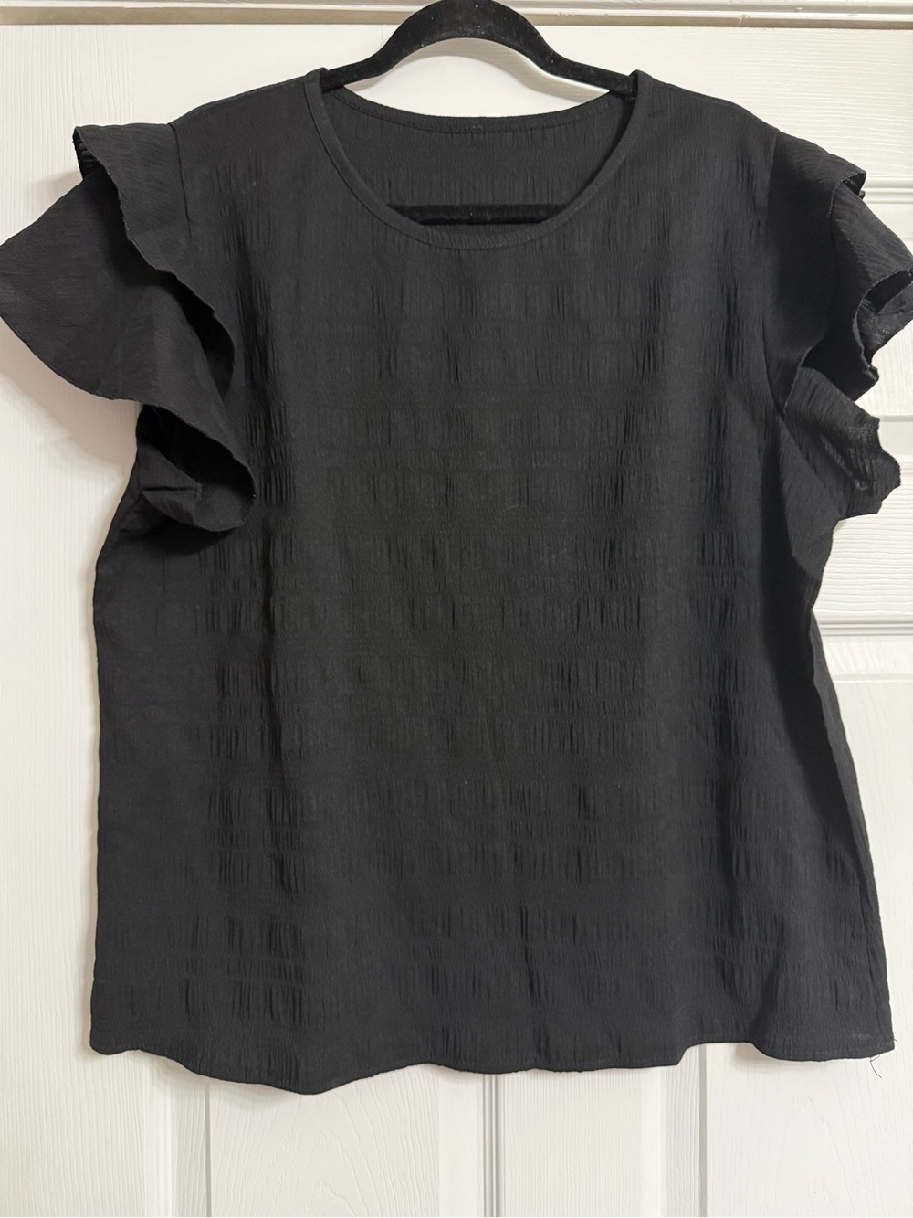 Black Textured Top